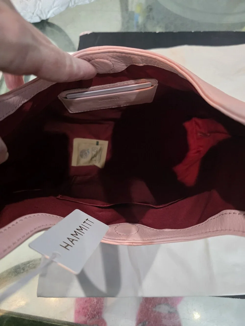 New Hammitt Soft Pink Leather  Shoulder Bag